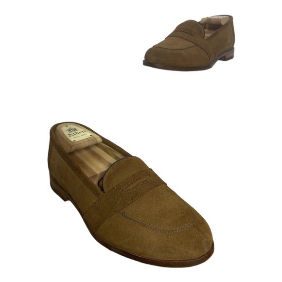 Nettleton Mens Lt Brown Suede Leather Handcrafted Penny Loafer 6561 Size 8.5D